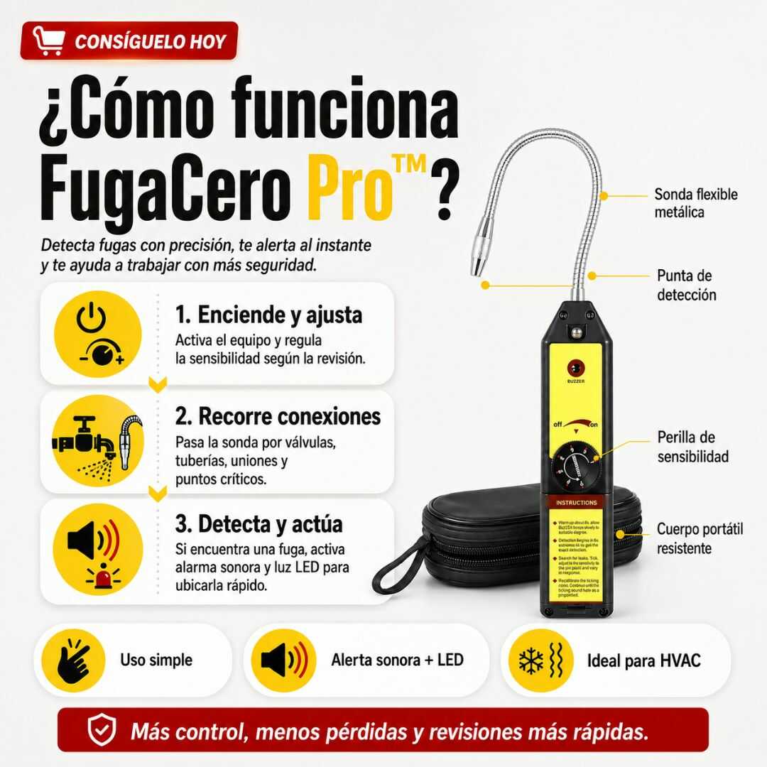 FugaCero Pro™ – Detecta Fugas de Gas Antes de que te Cuesten Más
