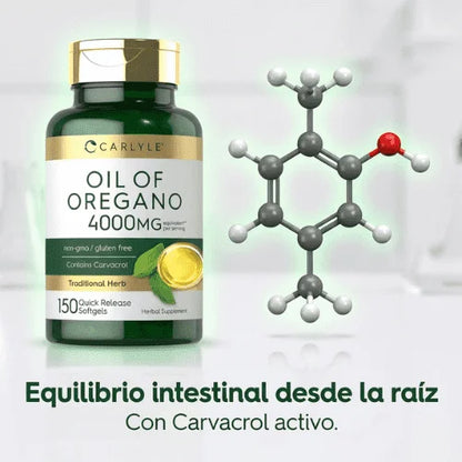 Aceite de Orégano Carlyle 4000 MG 150 capsulas