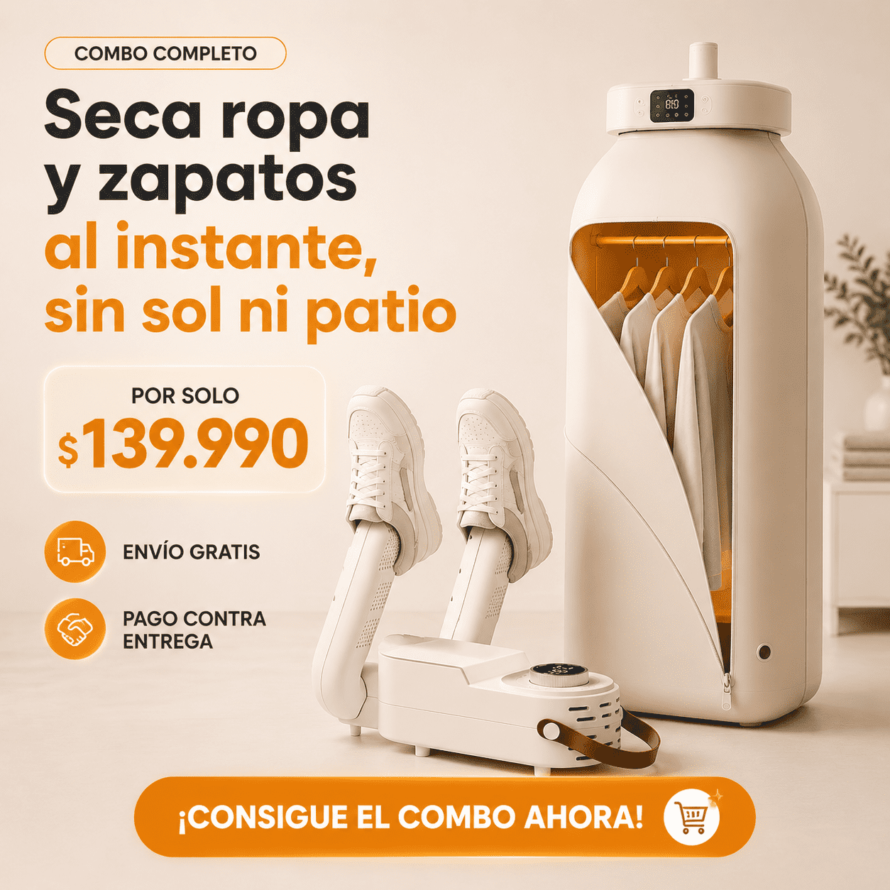 COMBO SECADORAS - PRENDAS SECAS EN MINUTOS