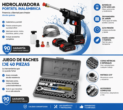 Combo PowerClean- Lava y repara al instante.