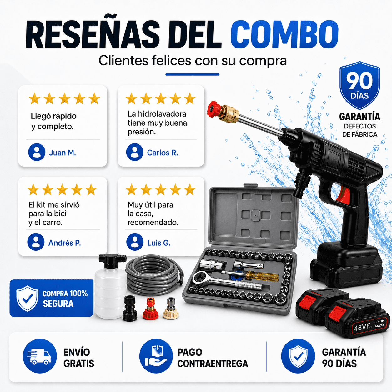Combo PowerClean- Lava y repara al instante.