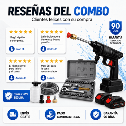Combo PowerClean- Lava y repara al instante.