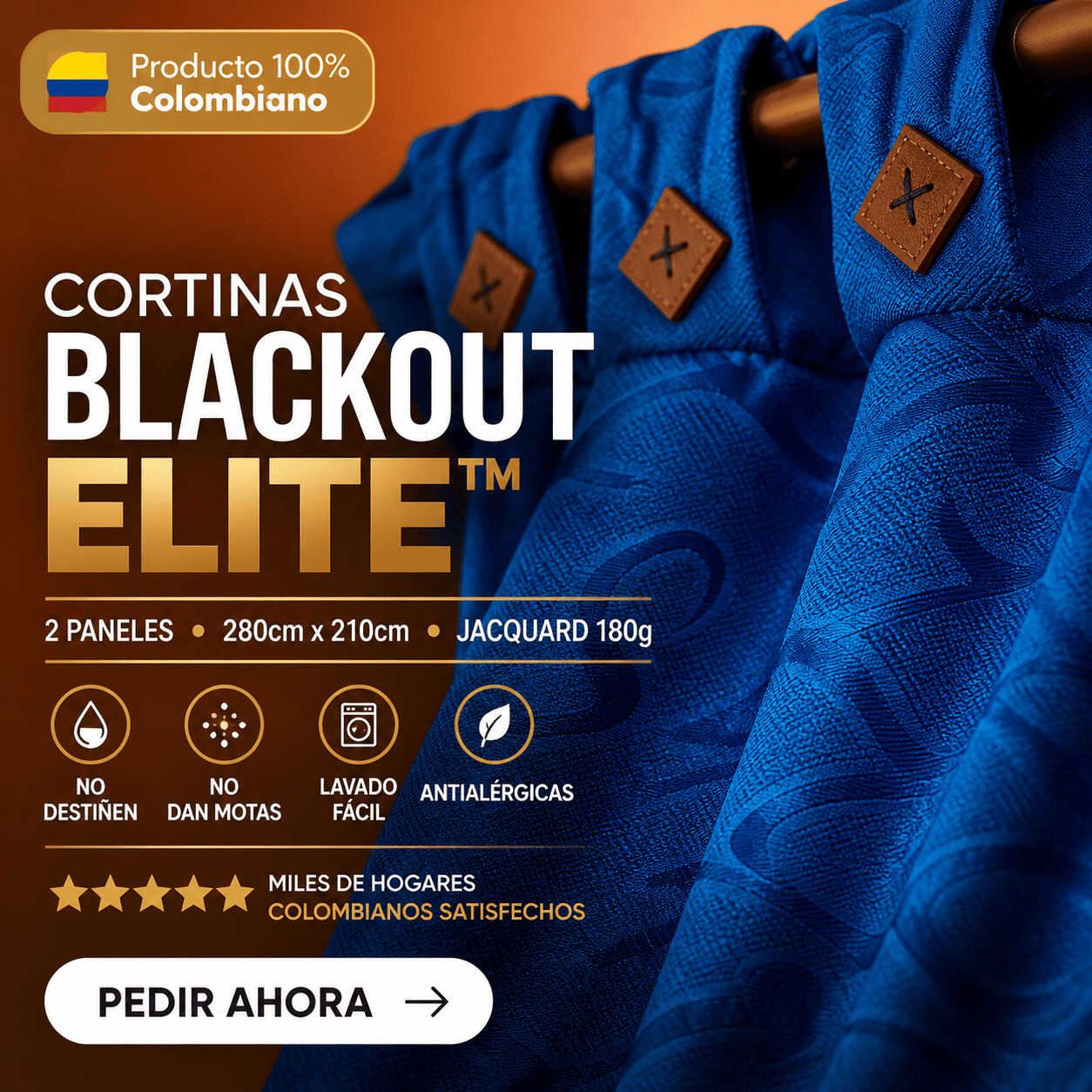 Sueño Profundo - Cortina Blackout Algodón 180 gramos